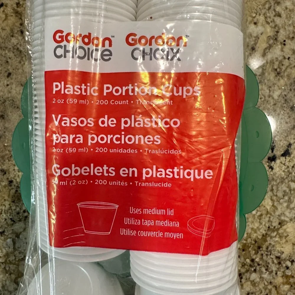 200ct Clear Plastic Portion Cups, 2oz